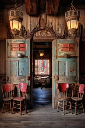 old western style saloon doorsの素材