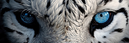 Blue eyes of a white tiger close upの素材