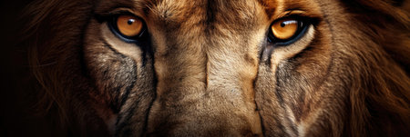 Eyes of a lion close upの素材