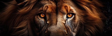 Eyes of a lion close upの素材