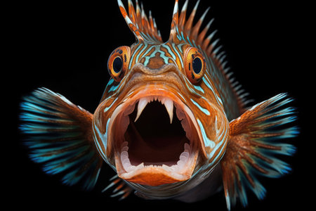 Surprised aquarium fishの素材