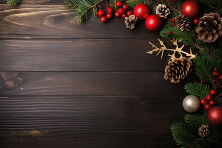 Christmas holiday frame with copy spaceの素材