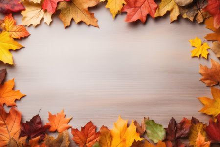 Autumn holiday frame with copy spaceの素材