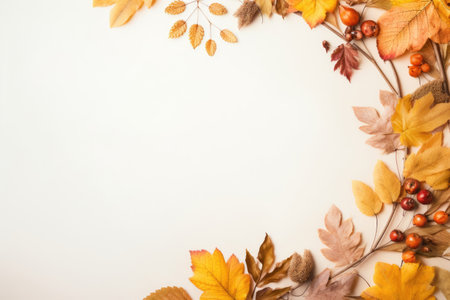 Autumn holiday frame with copy spaceの素材