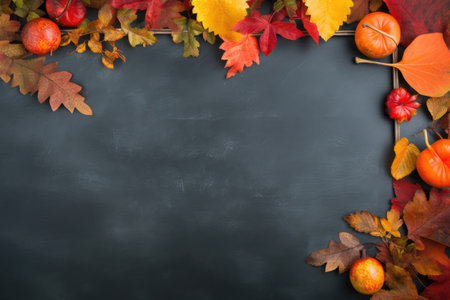 Autumn holiday frame with copy spaceの素材
