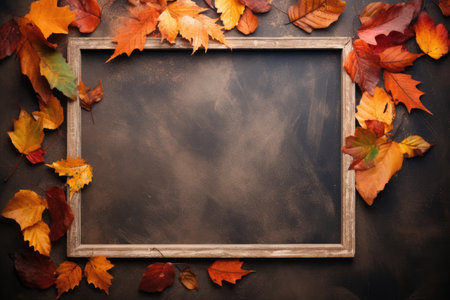 Autumn holiday frame with copy spaceの素材