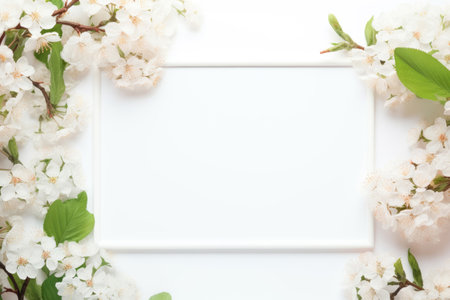 Spring holiday frame with copy spaceの素材