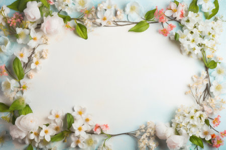 Spring holiday frame with copy spaceの素材