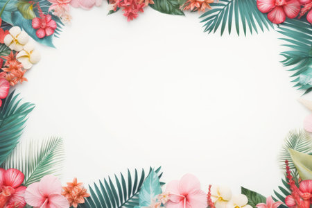 Summer holiday frame with copy spaceの素材