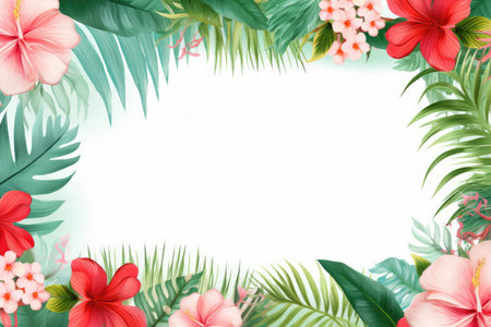 Summer holiday frame with copy spaceの素材