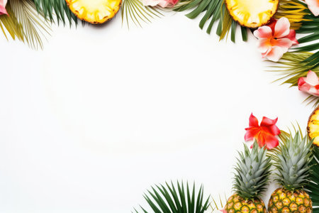 Summer holiday frame with copy spaceの素材