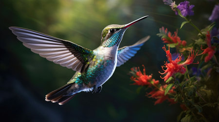 Broad Billed Hummingbird in the wildの素材