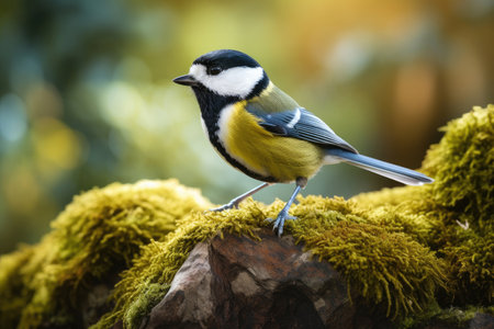 Great tit bird in the wildの素材