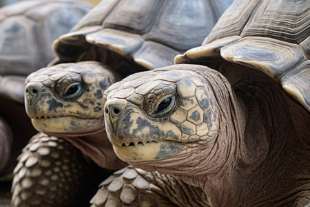 Group of Galapagos Giant Tortoises close upの素材