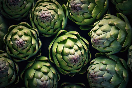 Artichokes close up backgroundの素材