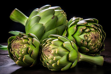 Buds of artichoke close upの素材