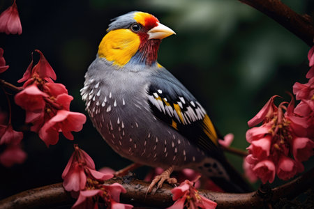 Royal finch bird in the wildの素材