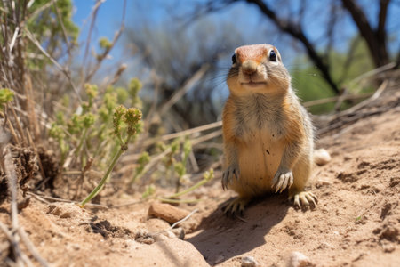 Ground squirrel in the wildの素材