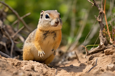 Ground squirrel in the wildの素材