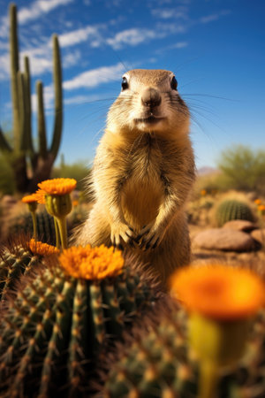 Ground squirrel in the wildの素材
