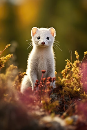 Eurasian Ermine in the wildの素材