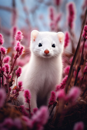Eurasian Ermine in the wildの素材