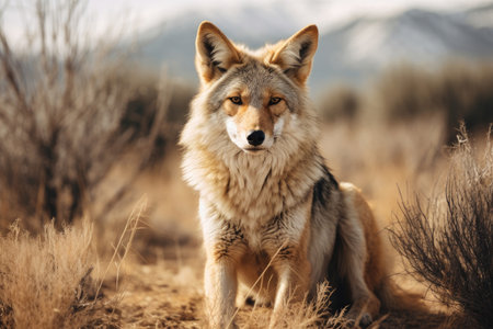 Coyote in the wildの素材