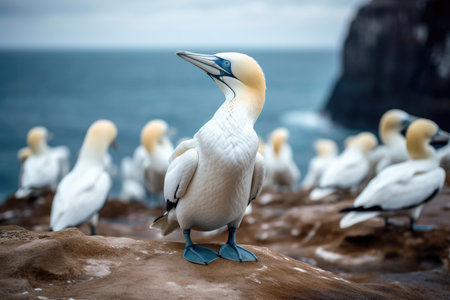Northern Gannet in the wildの素材