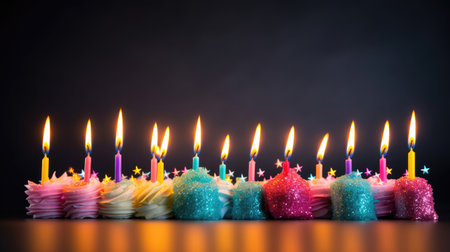 Colorful birthday candlesの素材