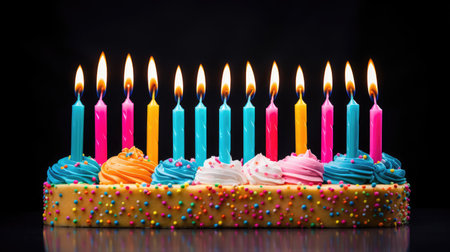 Colorful birthday candlesの素材