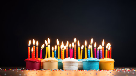 Colorful birthday candlesの素材