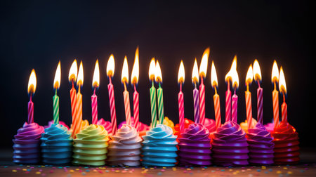 Colorful birthday candlesの素材