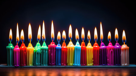 Colorful birthday candlesの素材