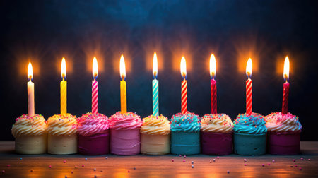 Colorful birthday candlesの素材