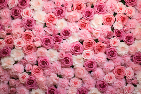Pink roses backgroundの素材