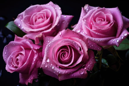 Roses with water dropsの素材