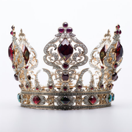 Crown on white backgroundの素材