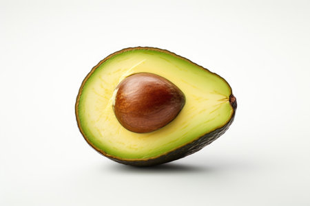 Avocado on white backgroundの素材