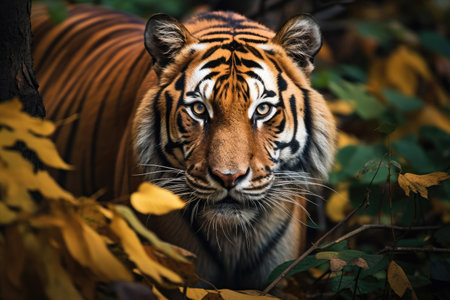 Ussuri tiger in the wildの素材