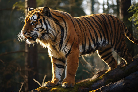 Ussuri tiger in the wildの素材