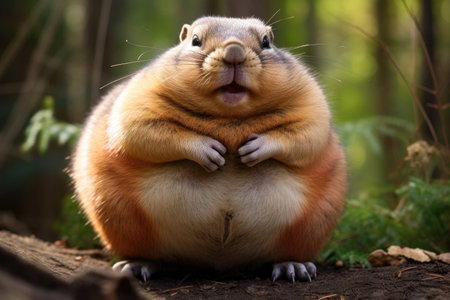 Fat Chipmunk in the wildの素材