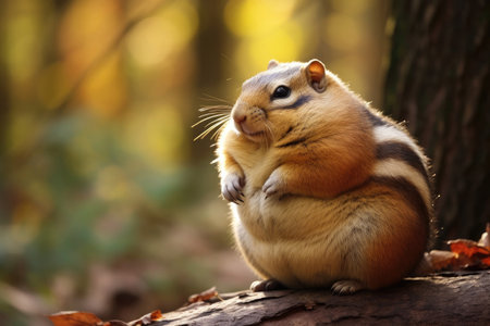 Fat Chipmunk in the wildの素材