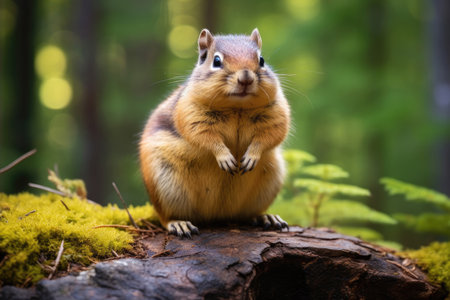 Fat Chipmunk in the wildの素材