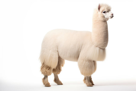 Alpaca on a white backgroundの素材