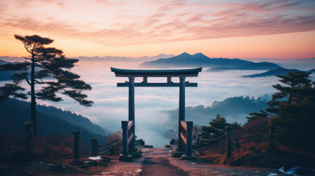 Landscape view of the Japanese countryside