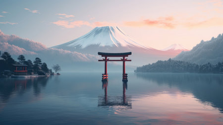 Landscape view of the Japanese countrysideの素材