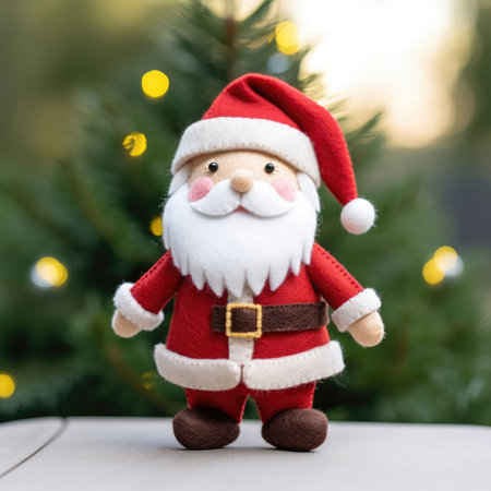 Felt funny Santa Claus for Christmasの素材
