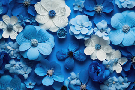 Flowers composition for blue Mondayの素材