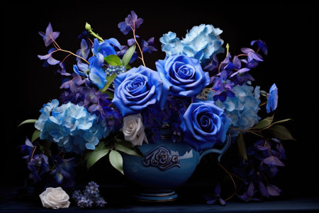 Flowers assortment for blue Mondayの素材
