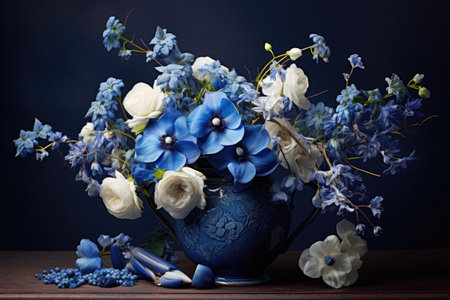 Flowers assortment for blue Mondayの素材